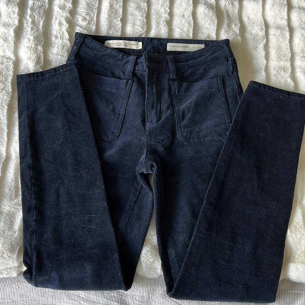 Pilcro by Anthropologie Velvet Skinny Pants